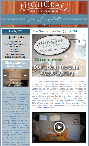 Screen shot 2011 07 29 at 8.44.32 AM HighCraft Newsletter