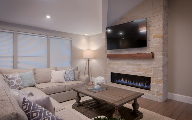HighCraft natural gas fireplace living room