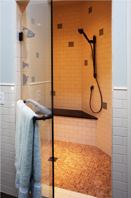 shower remodel with subway