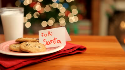 milk cookies santa
