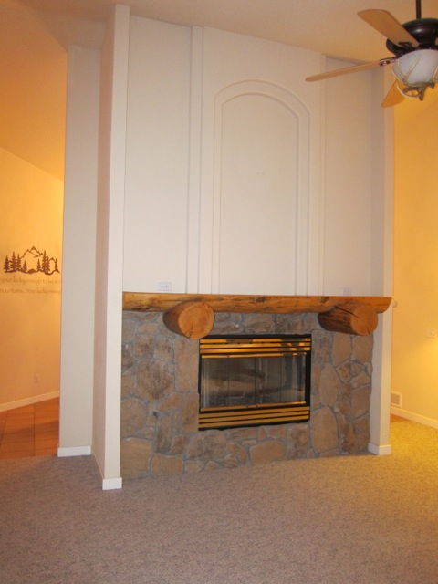 awkward fireplace before photo