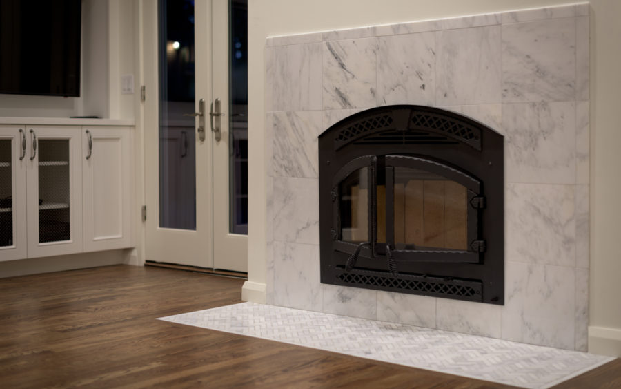HighCraft Builders marble fireplace surround