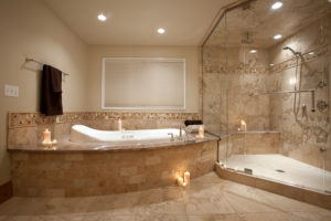 HighCraft-Builders-master-suite-remodel-soaker-bath-tub-with-walk-in-shower-rustic-spa