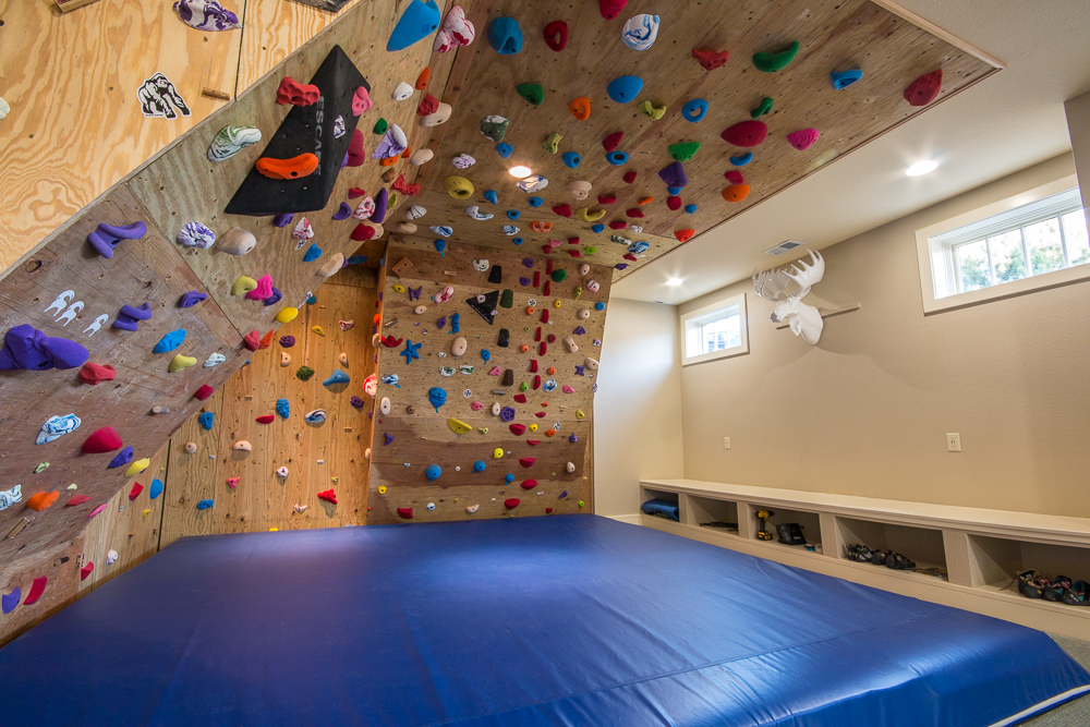 Climbing Wall Basement Remodel in Fort Collins