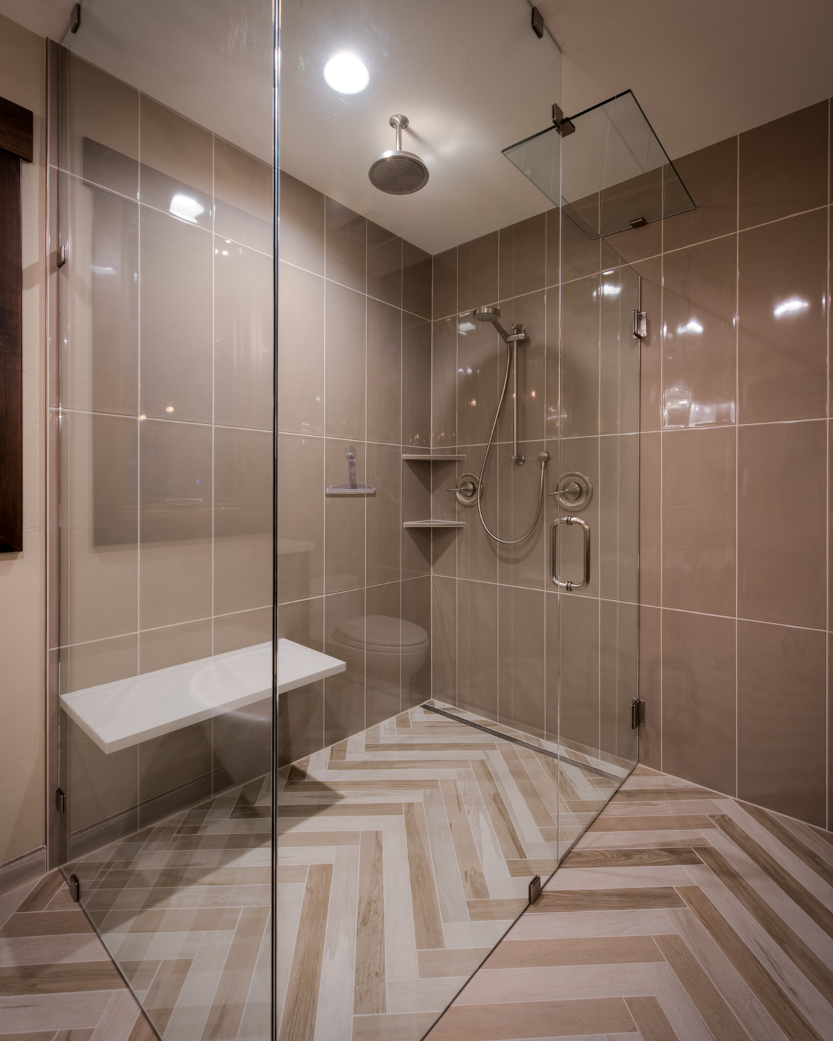 master-bathroom-remodel-glass-shower-floating-bench-rain-head