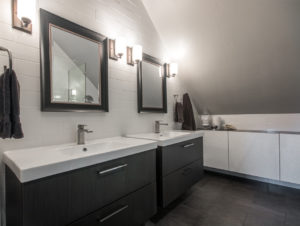 HighCraft carriage house Loveland new construction double floating vanity