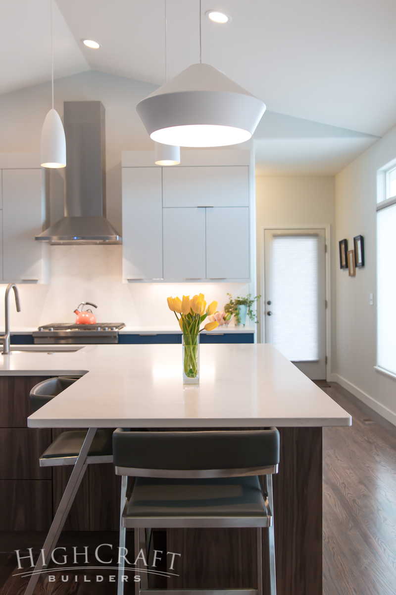 quartz countertop modern kitchen interior design