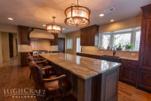 rustic remodel transitional kitchen island