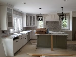 Ritter House remodel white kitchen no appliances Aug 2018