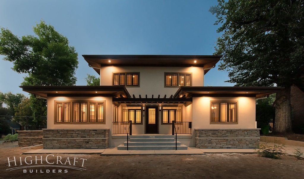 Ritter House prairie style home renovation exterior front