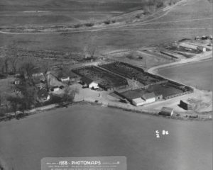 Feit farm aerial view 1958