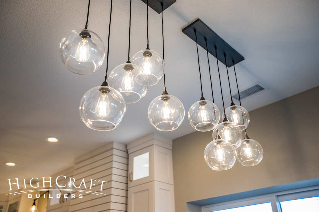 pendant lights clear globes dining room