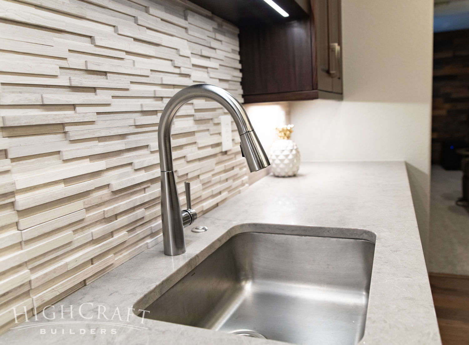 modern rustic basement bar backsplash sink