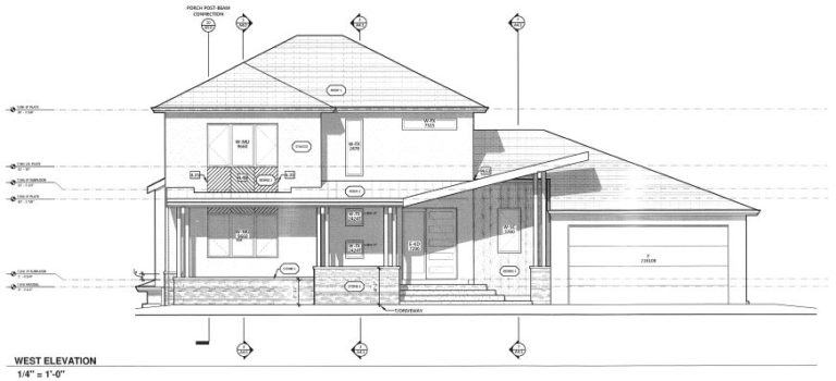 west facade architectural drawing - HighCraft