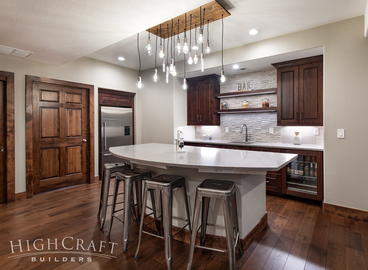 modern rustic basement finish wet bar fort collins co