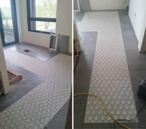 master bathroom remodeling hex floor tile custom house builder