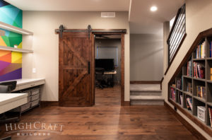 Bold-beautiful-basement-finish-barn-door