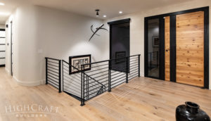 Asian-Inspired-whole-house-remodel-entry-foyer-custom-cedar-plank-door