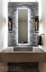 Asian-Inspired-whole-house-remodel-powder-bath-concrete-lighted-mirror-Hubbardton-Forge