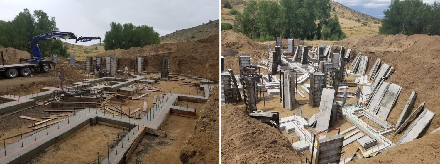 custom house builder northern colorado foundation footings concrete forms