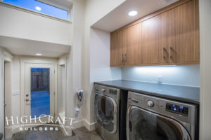 Master-suite-addition-laundry-room-gray-silver-washer-dryer