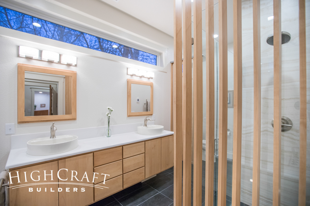 master bathroom remodeling modern maple screen double vanity