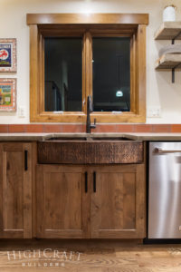 Rustic-Guest-Bunkhouse-copper-apron-sink