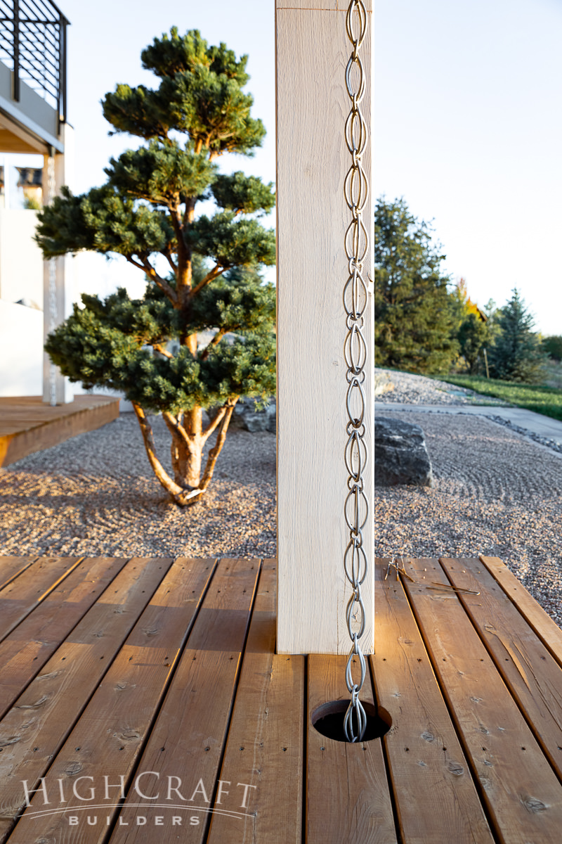asian_inspired_whole_house_remodel_fort_collins_CO_exterior_bonsai_rain_chain