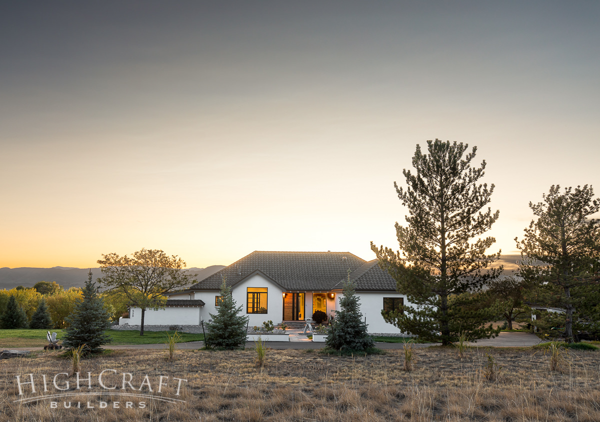 asian_inspired_whole_house_remodel_fort_collins_CO_exterior_front_sunset
