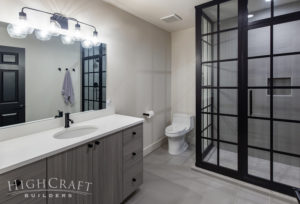 bathroom_and_remodeling_textured_melamine_vanity_industrial_grid_shower_local_contractor_companies