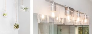 bathroom_and_remodeling_fort_collins_co_hanging_air_plants_seeded_glass_light_fixture