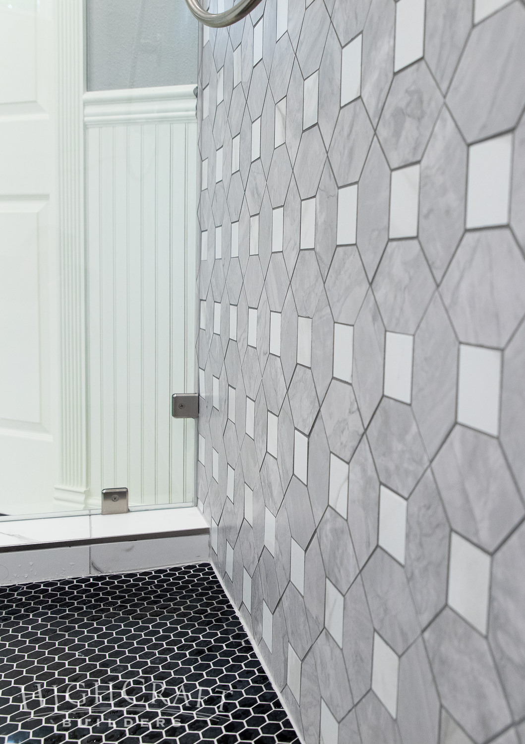 Traditional-Master-Suite-Deck-Hexagon-Shower-Tile