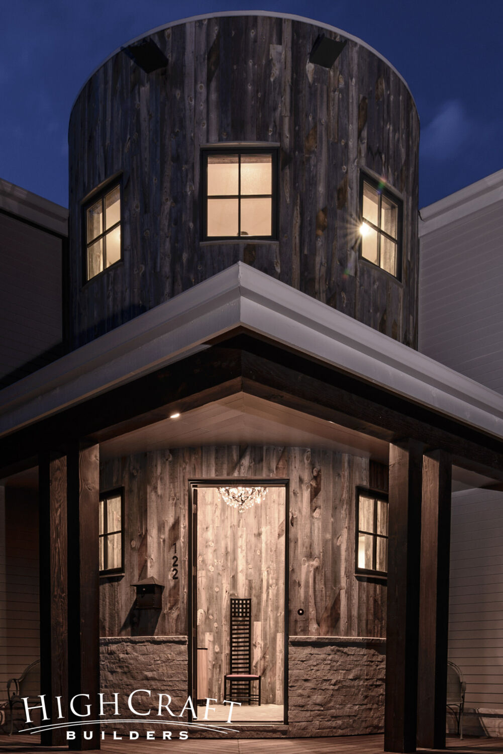 Contemporary-Custom-Reclaimed-Wood-Entry-Turret