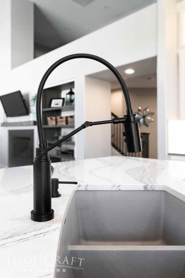 Cosmetic Interior RemodelBlackFaucetQuartzCountertops HighCraft