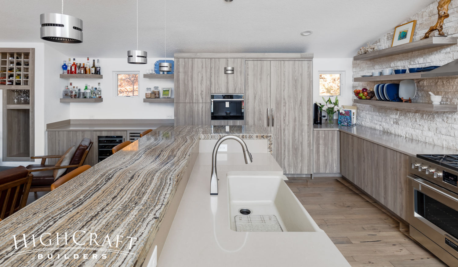 colorado-contemporary-kitchen-remodel-melamine-panel-refrigerator-quartz-countertop