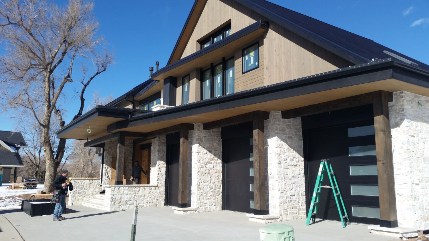 custom-home-construction-fort-collins-co-exterior-front-progress-3-bay-garage