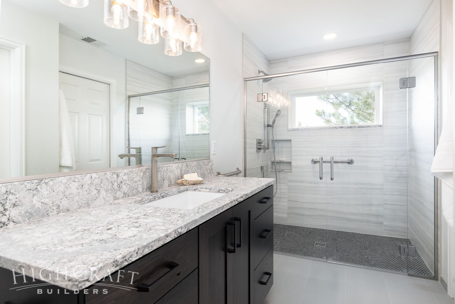 bathroom_and_remodeling_fort_collins_co_glass_shower_quartz_countertop