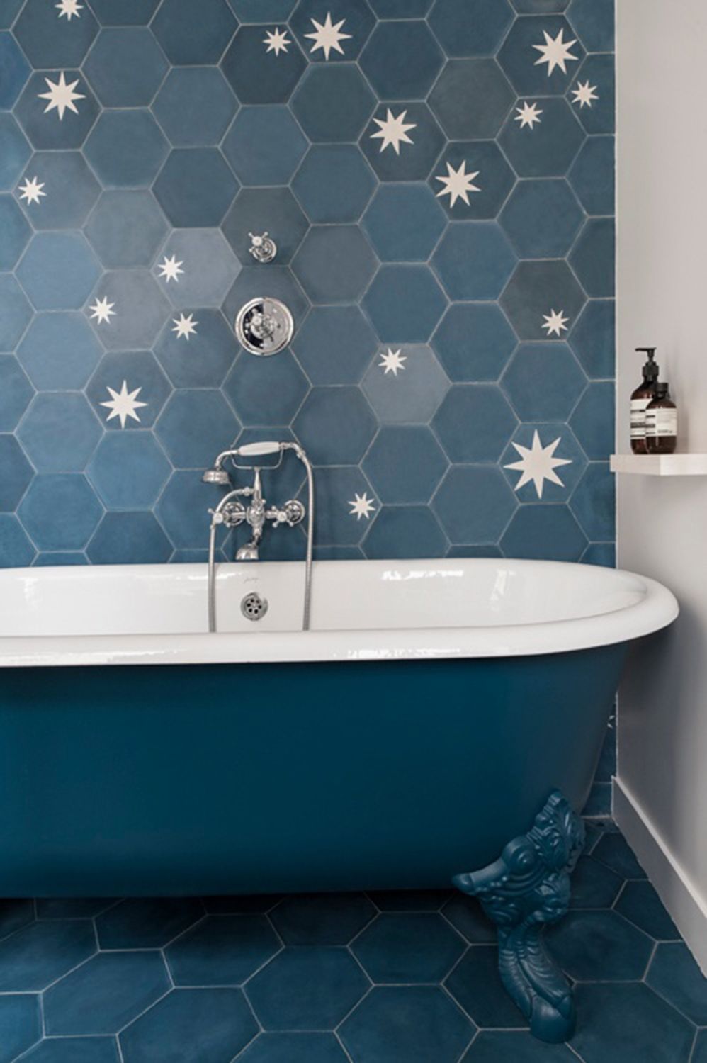 navy-cement-hex-tile-white-stars-mission-tile-west-pc-apartment-therapy