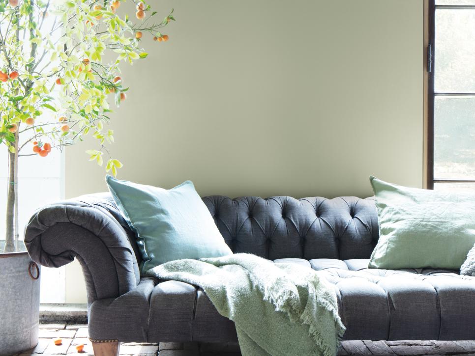 benamin-moore-2022-color-of-the-year-october-mist-gray-couch