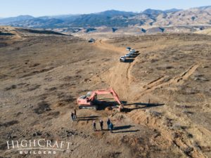 colorado-custom-home-builder-groundbreaking-day-foothills-aerial-shot