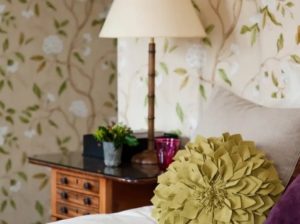 floral-green-pillow-floral-wallpaper