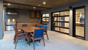 highcraft loveland custom home outdoor kitchen garage doors