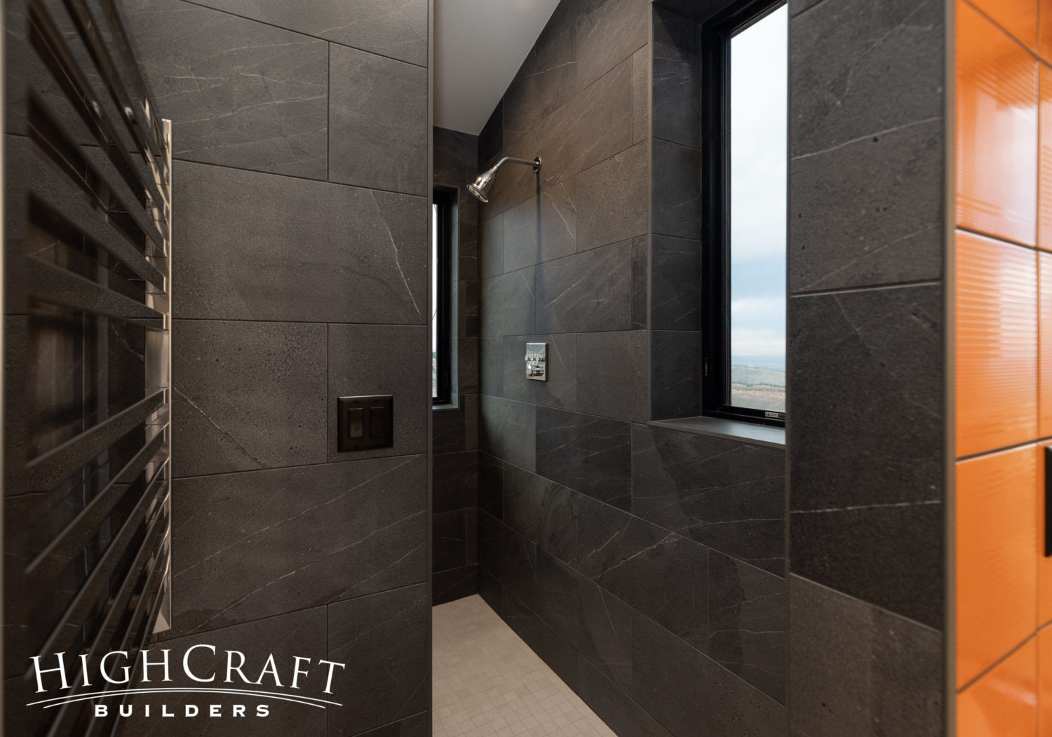 Mid-Century-Mountain-Home-Modern-Shower-Tile