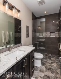 custom-home-farmhouse-bathroom-vanity-brown-shower-tile