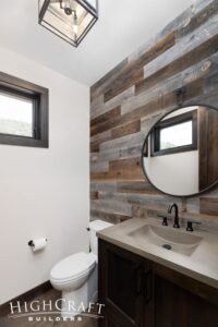 custom-home-powder-room-barnwood-accent-wall