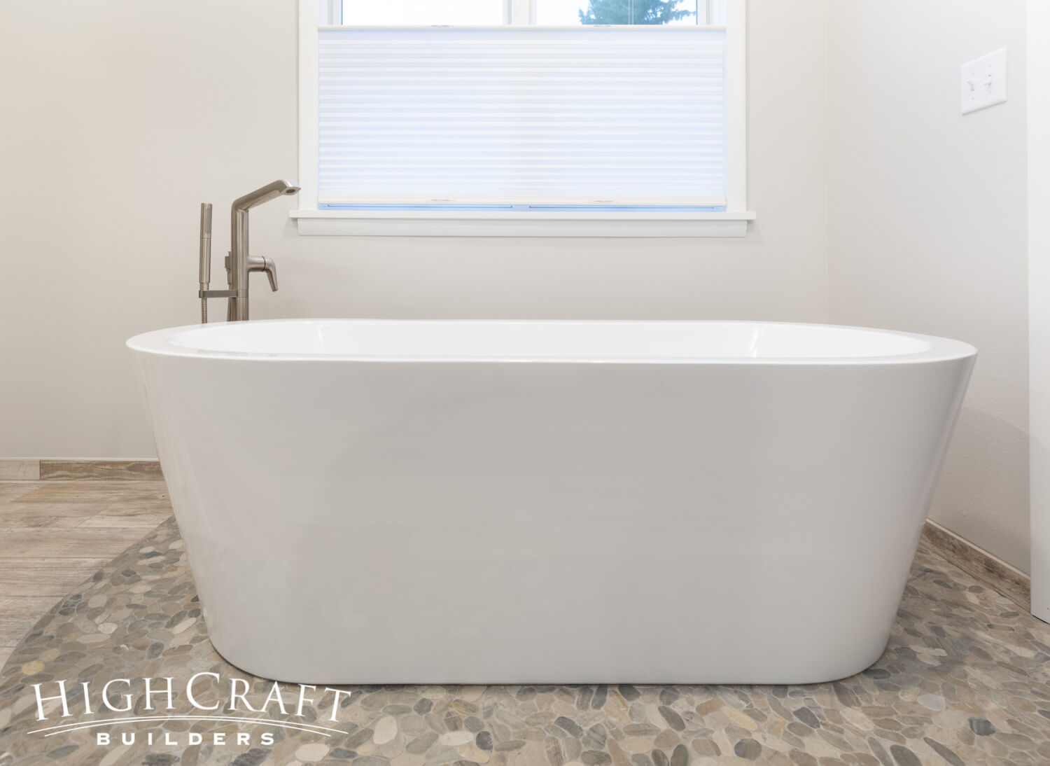 Kitchen-Bath-Pool-House-master-bath-free-standing-tub-pebble-mosaic-inlay-flooring