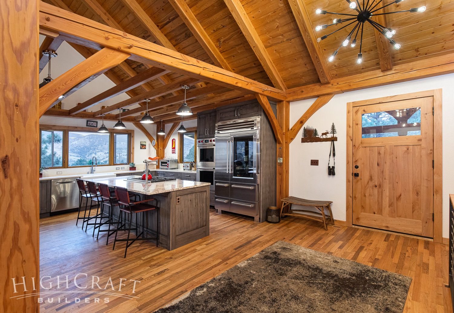 Rustic-Ranch-Addition-Whole-House-Remodel-Custom-Hickory-Timber-Tongue-and-Groove