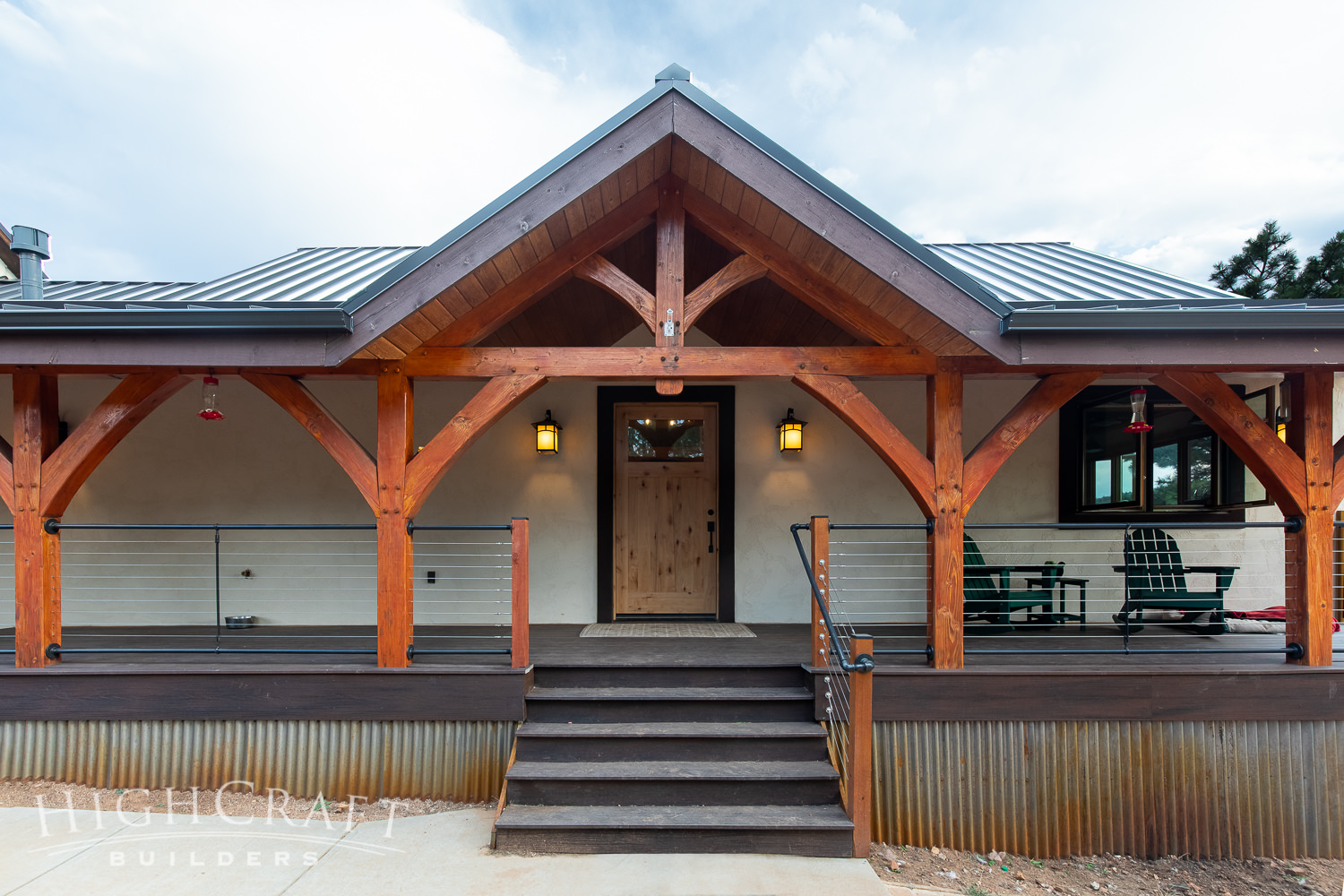 Rustic-Ranch-Addition-Whole-House-Remodel-Timber-Accents-Rusted-Metal-Siding-Exterior