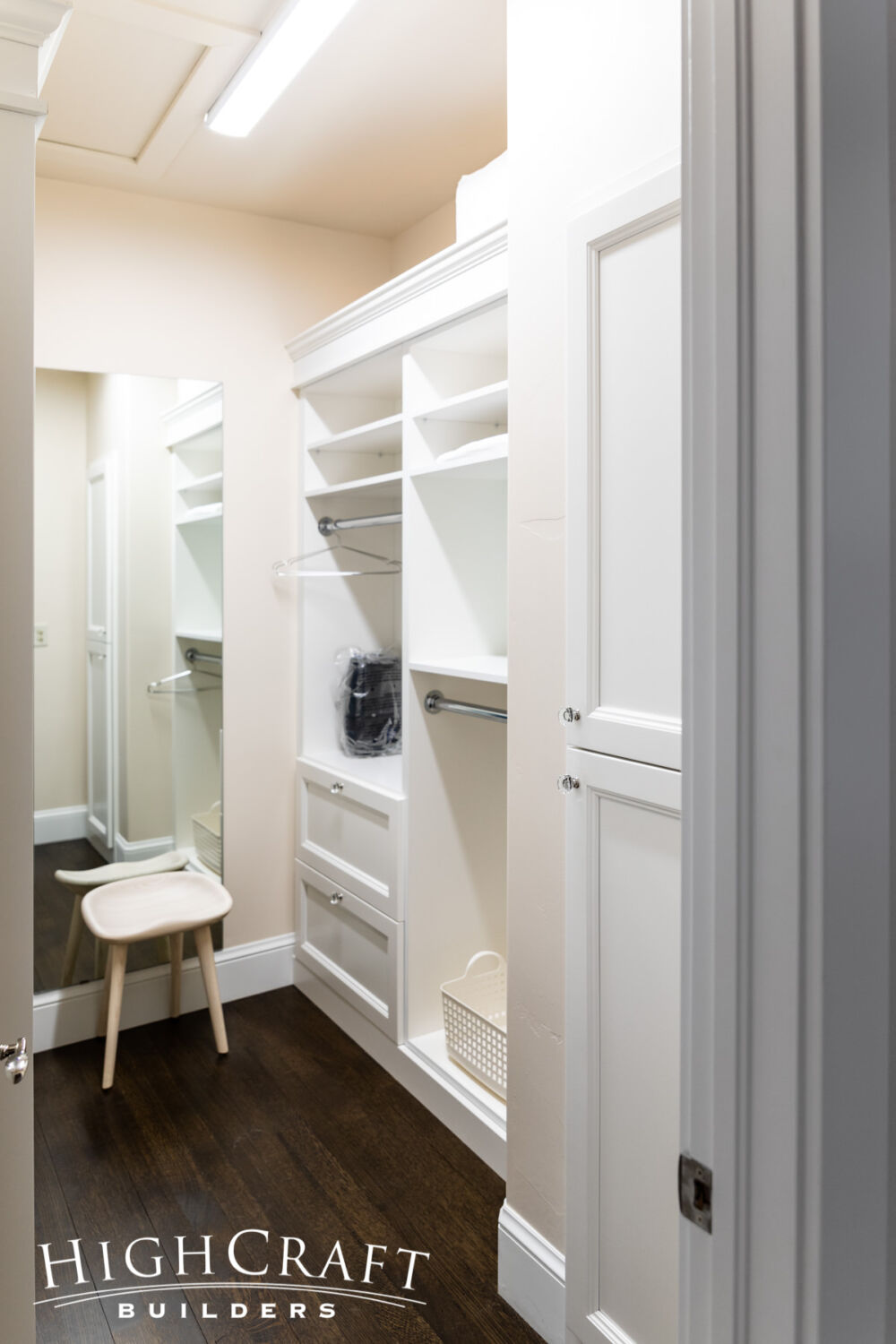 Eclectic-Remodel-in-Old-Town-Master-Suite-Closet-with-Custom-Built-in-Storage