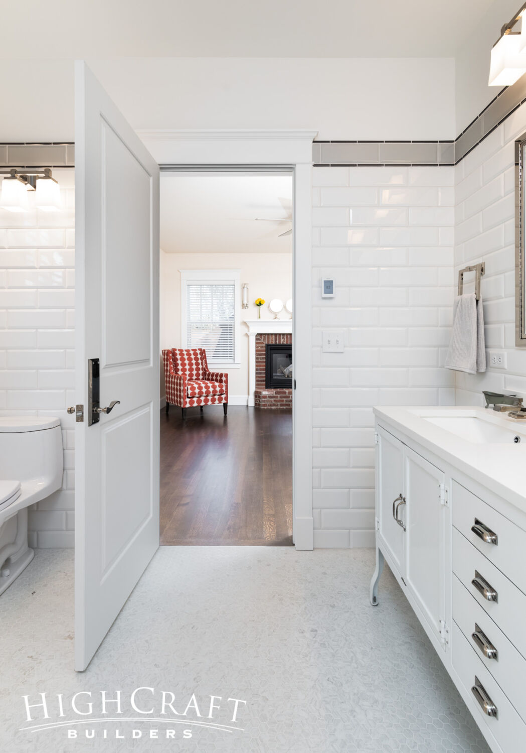 Eclectic-Remodel-in-Old-Town-Transistional-White-Guest-Bath